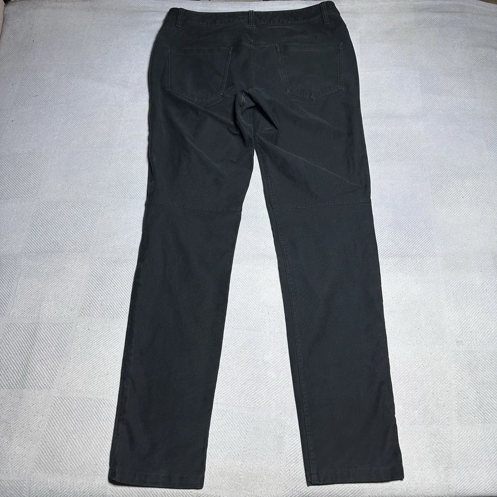 Lululemon ABC Slim Utilitech Pants Mens 33x33 Black Stretch 5 Pocket Jean Active - Picture 3 of 12